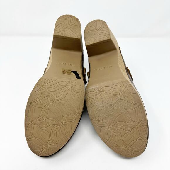 Aetrex Women’s Orthotic Support Corey Brown Leather Slip On Heeled Clog 10 - Picture 14 of 16